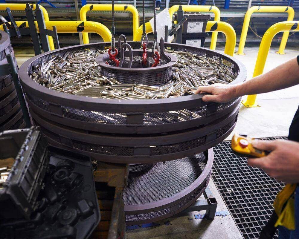 Parts in a metal finishing facility